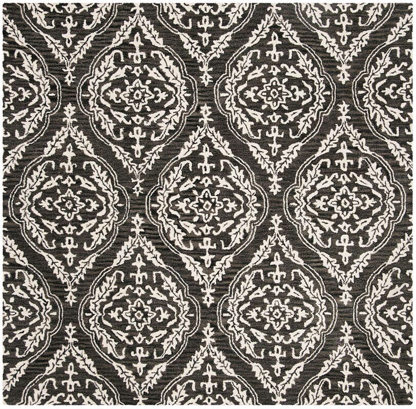 Safavieh Blossom Blm602H Charcoal / Ivory Damask Area Rug