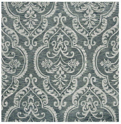 Safavieh Blossom Blm603M Blue / Sage Damask Area Rug