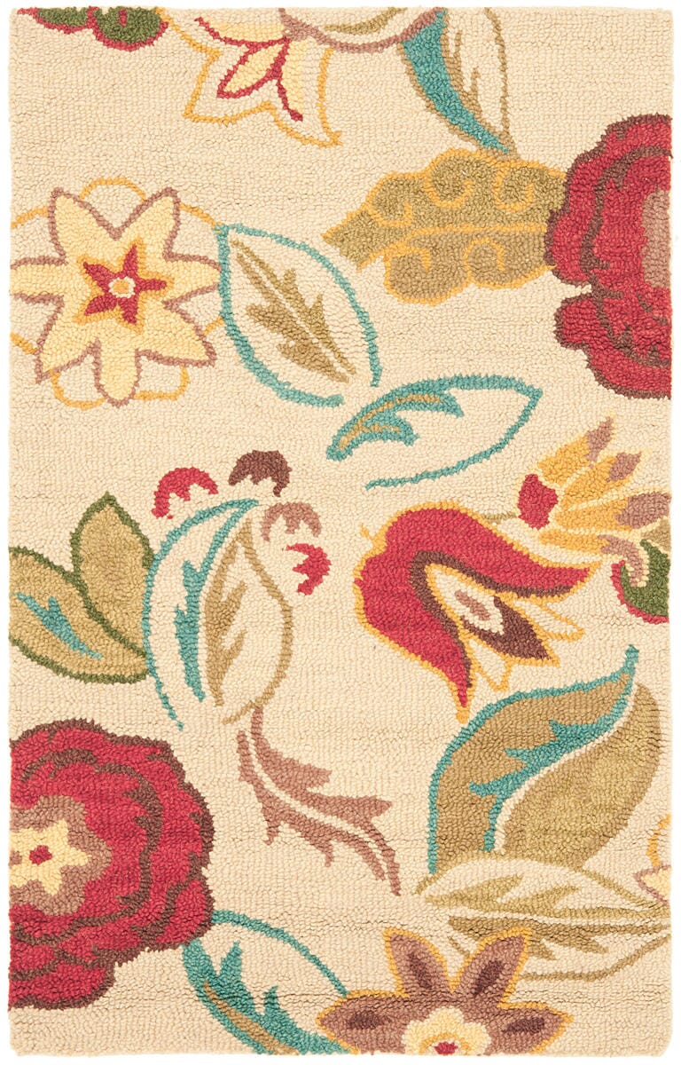 Safavieh Blossom Blm671A Beige / Multi Floral / Country Area Rug