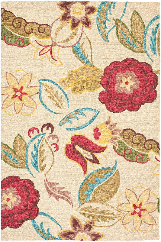 Safavieh Blossom Blm671A Beige / Multi Floral / Country Area Rug