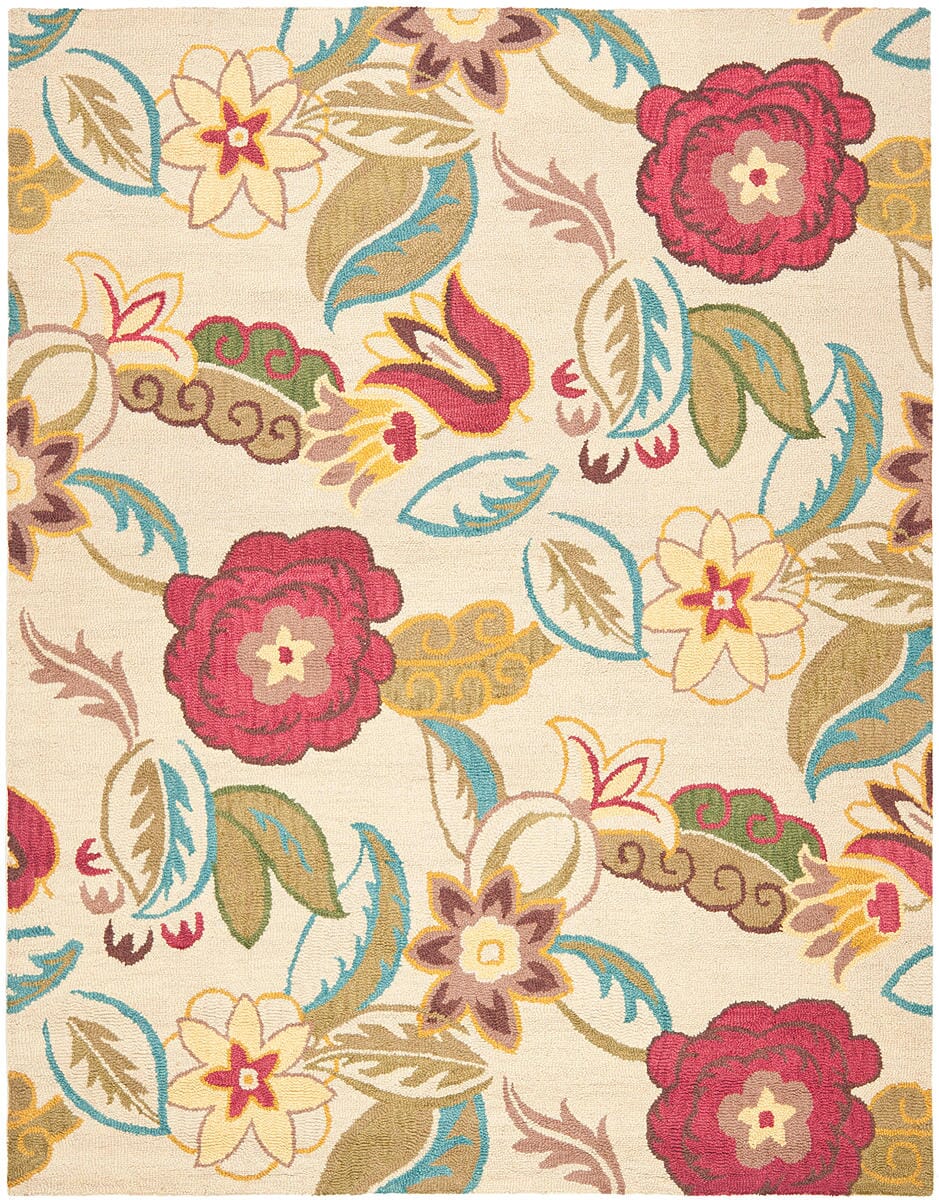 Safavieh Blossom Blm671A Beige / Multi Floral / Country Area Rug