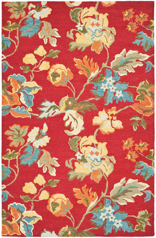 Safavieh Blossom Blm672A Red / Multi Floral / Country Area Rug