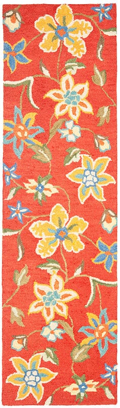 Safavieh Blossom Blm673A Rust / Multi Floral / Country Area Rug