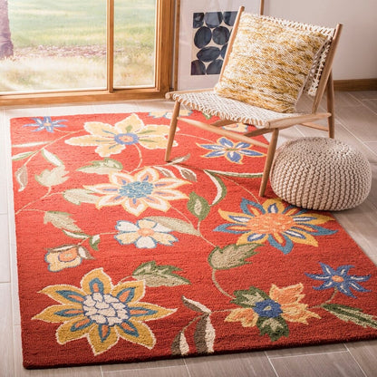 Safavieh Blossom Blm673A Rust / Multi Floral / Country Area Rug