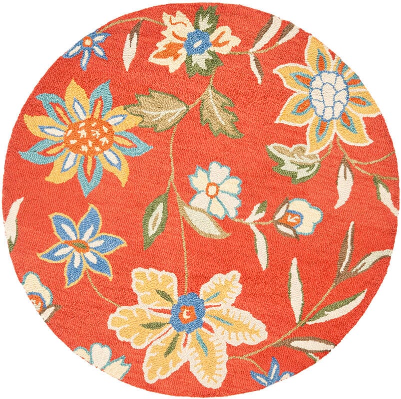 Safavieh Blossom Blm673A Rust / Multi Floral / Country Area Rug