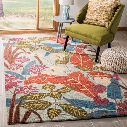 Safavieh Blossom Blm674A Blue / Multi Floral / Country Area Rug