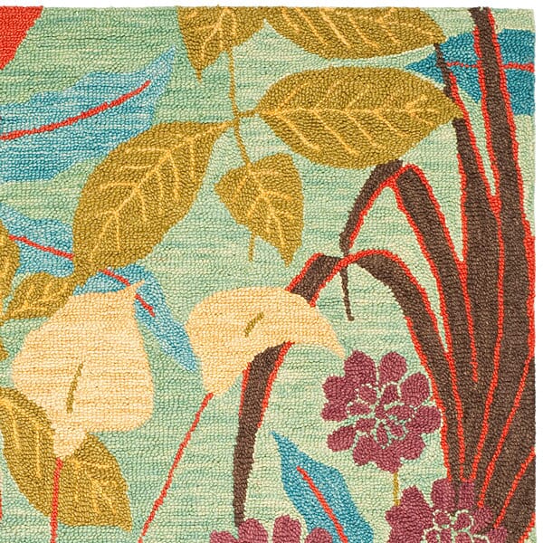 Safavieh Blossom Blm674A Blue / Multi Floral / Country Area Rug