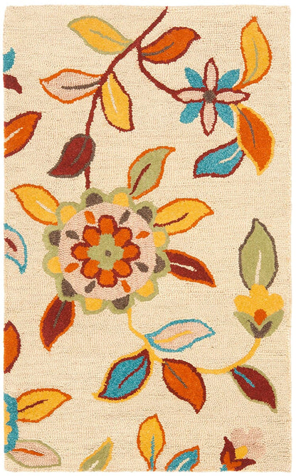 Safavieh Blossom Blm677A Beige / Multi Floral / Country Area Rug