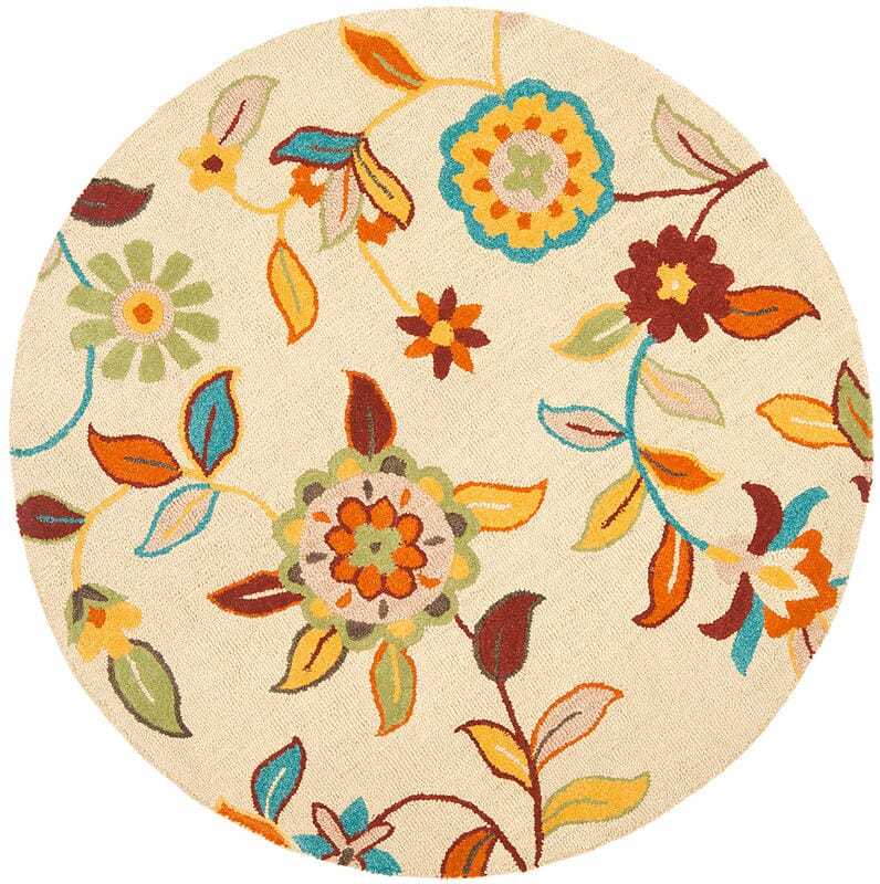 Safavieh Blossom Blm677A Beige / Multi Floral / Country Area Rug