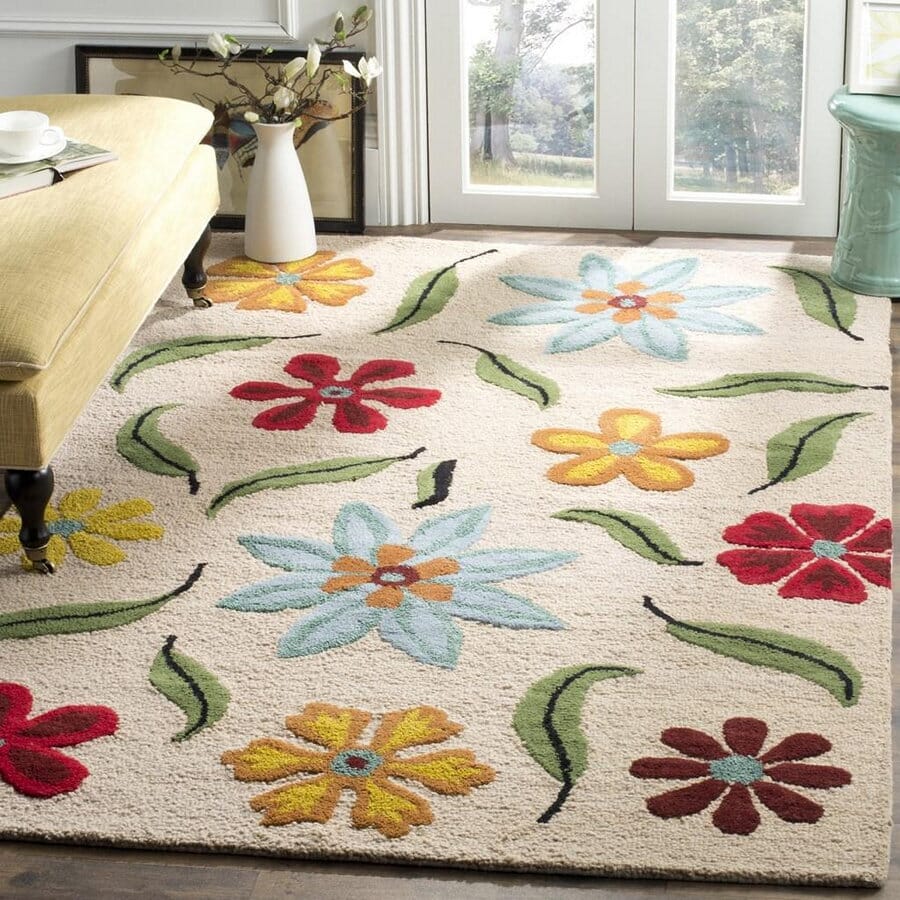 Safavieh Blossom Blm678A Beige / Multi Floral / Country Area Rug