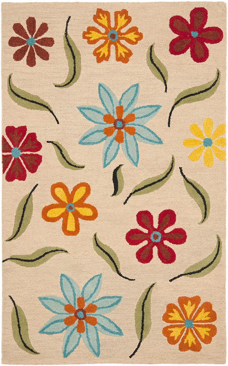 Safavieh Blossom Blm678A Beige / Multi Floral / Country Area Rug