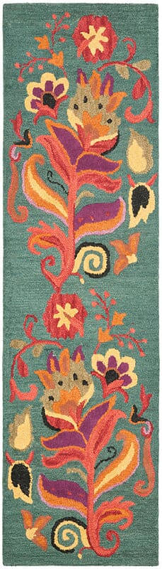 Safavieh Blossom Blm679A Blue / Multi Floral / Country Area Rug