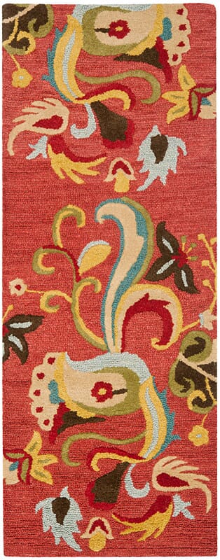 Safavieh Blossom Blm680B Rust / Multi Floral / Country Area Rug