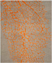 Safavieh Blossom Blm695C Grey / Orange Area Rug