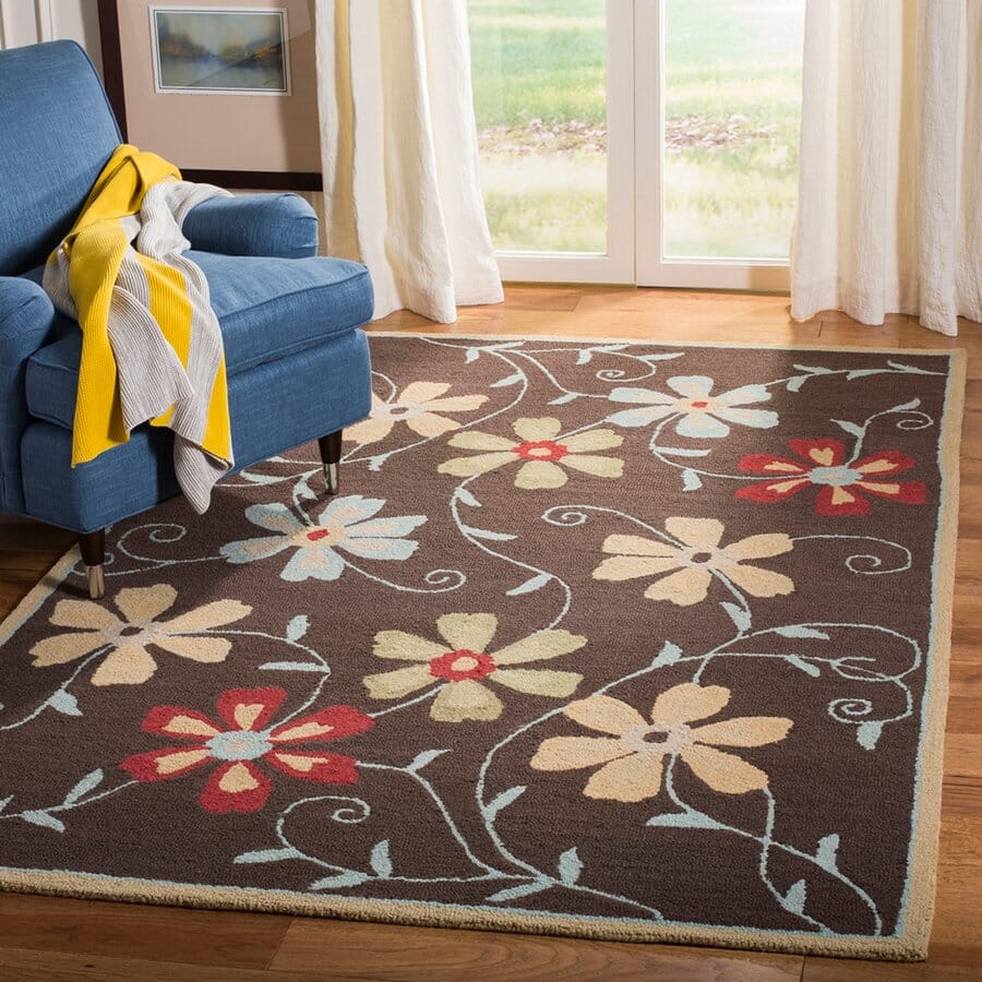 Safavieh Blossom Blm784A Brown / Multi Floral / Country Area Rug