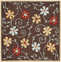 Safavieh Blossom Blm784A Brown / Multi Floral / Country Area Rug