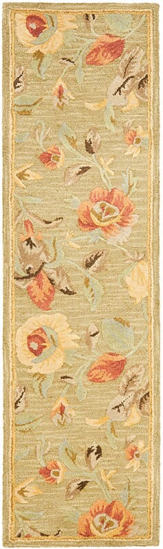 Safavieh Blossom Blm785A Green / Multi Floral / Country Area Rug