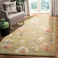 Safavieh Blossom Blm785A Green / Multi Floral / Country Area Rug