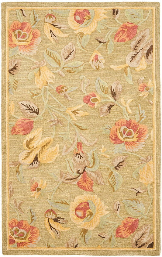 Safavieh Blossom Blm785A Green / Multi Floral / Country Area Rug