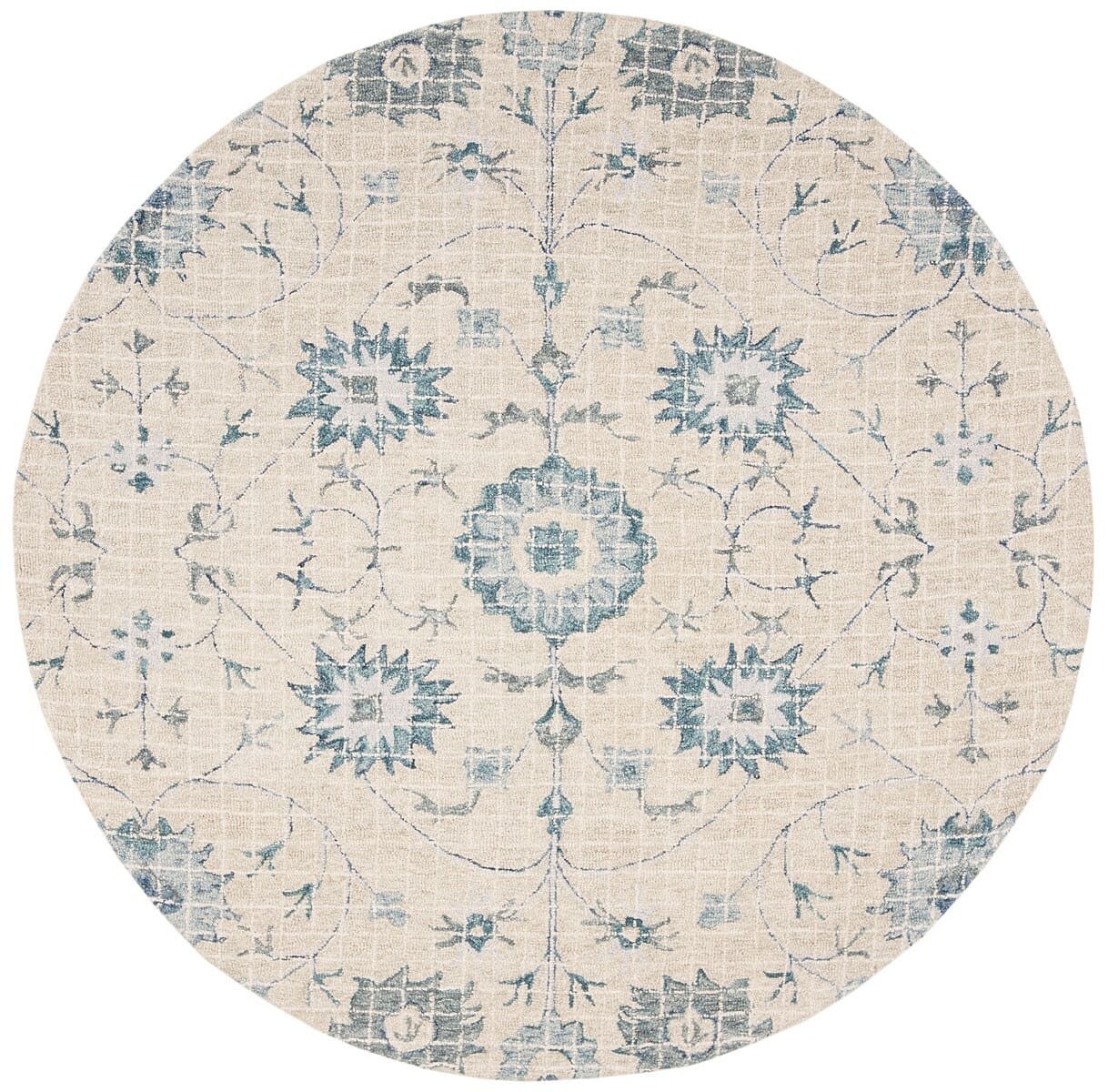 Safavieh Blossom Blm812F Silver / Blue Area Rug