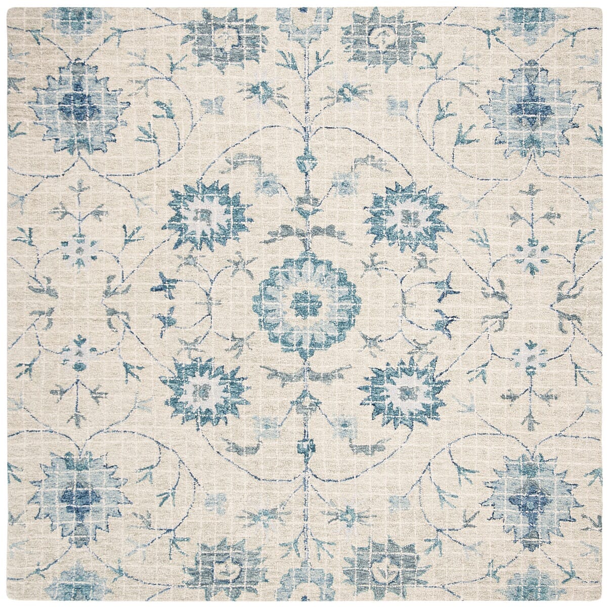 Safavieh Blossom Blm812F Silver / Blue Area Rug