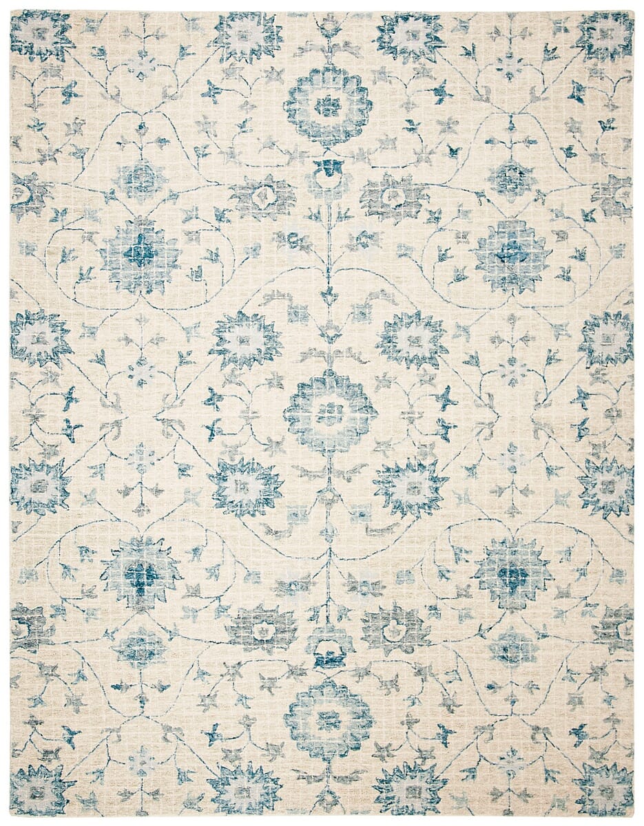 Safavieh Blossom Blm812F Silver / Blue Area Rug