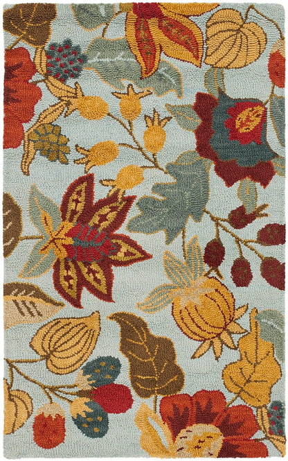 Safavieh Blossom Blm863A Blue / Multi Floral / Country Area Rug