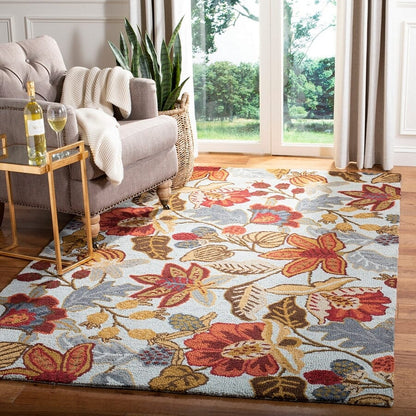 Safavieh Blossom Blm863A Blue / Multi Floral / Country Area Rug