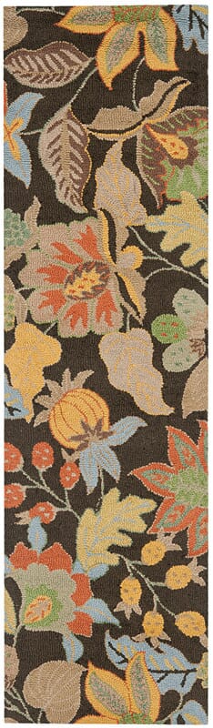 Safavieh Blossom Blm863C Black / Multi Floral / Country Area Rug