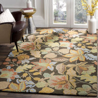 Safavieh Blossom Blm863C Black / Multi Floral / Country Area Rug