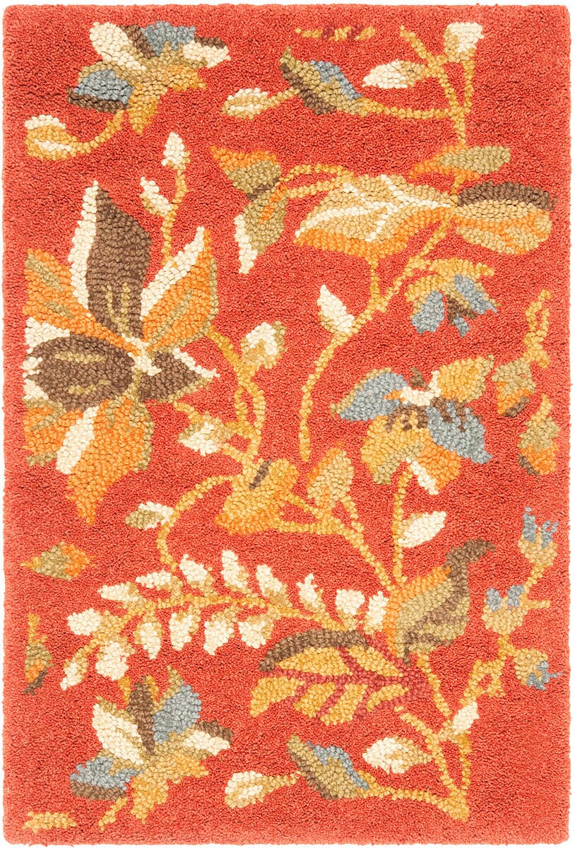Safavieh Blossom Blm913A Rust / Multi Floral / Country Area Rug