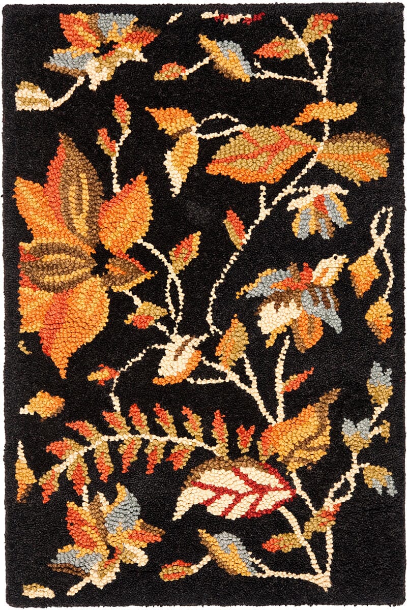 Safavieh Blossom Blm913B Black / Multi Floral / Country Area Rug