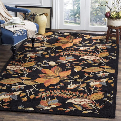 Safavieh Blossom Blm913B Black / Multi Floral / Country Area Rug