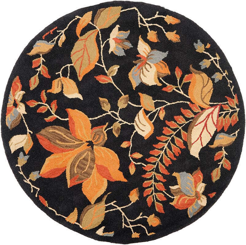 Safavieh Blossom Blm913B Black / Multi Floral / Country Area Rug