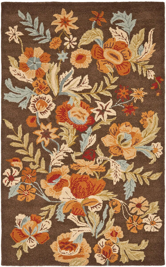 Safavieh Blossom Blm915A Brown / Multi Floral / Country Area Rug