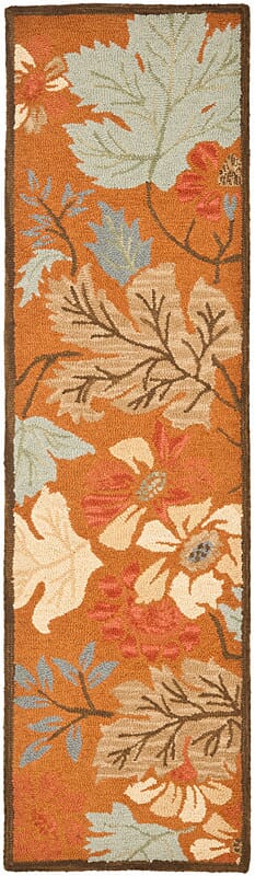 Safavieh Blossom Blm917A Rust / Multi Floral / Country Area Rug