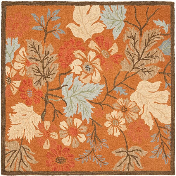 Safavieh Blossom Blm917A Rust / Multi Floral / Country Area Rug