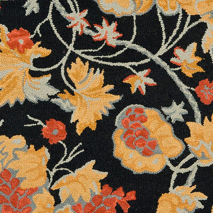 Safavieh Blossom Blm918A Black / Multi Floral / Country Area Rug