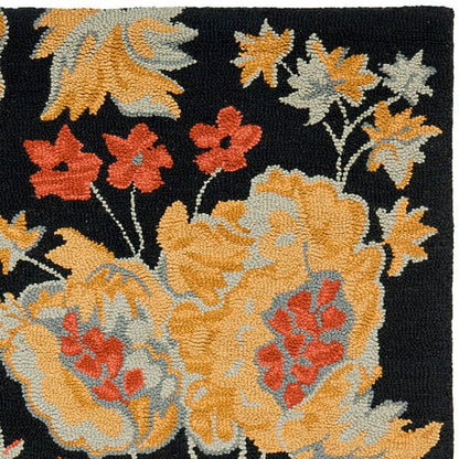 Safavieh Blossom Blm918A Black / Multi Floral / Country Area Rug