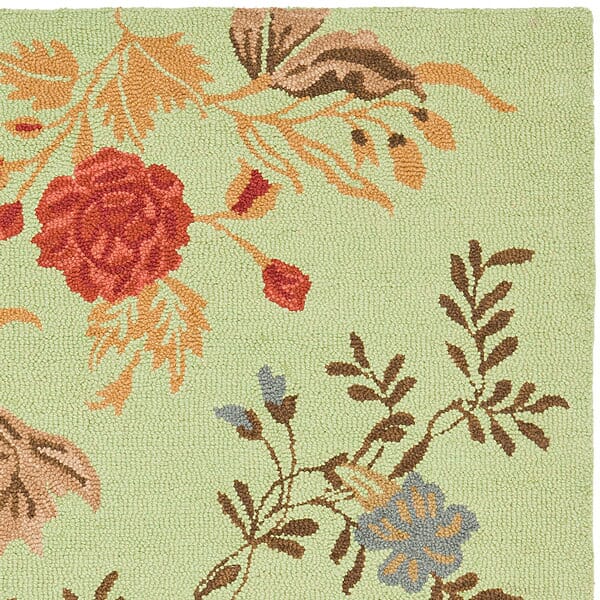 Safavieh Blossom Blm919A Light Green / Multi Floral / Country Area Rug