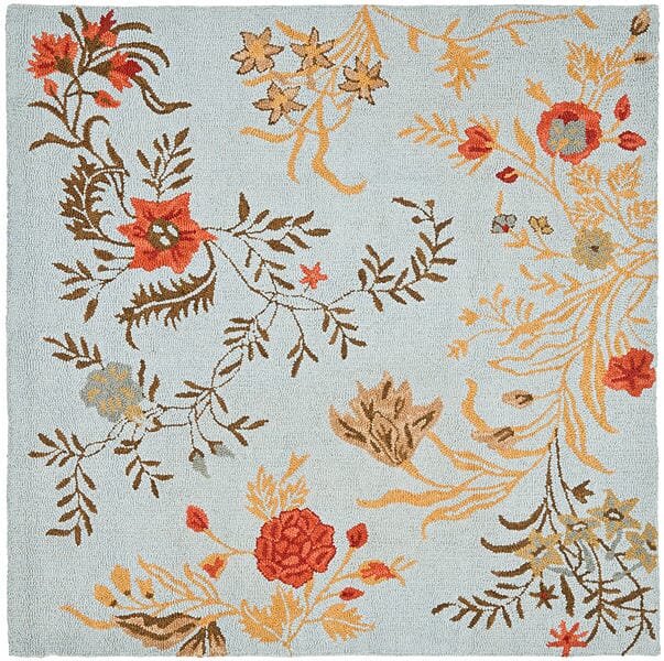 Safavieh Blossom Blm919B Blue / Multi Floral / Country Area Rug