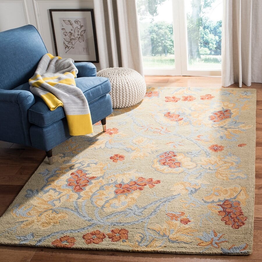 Safavieh Blossom Blm922A Beige / Multi Floral / Country Area Rug