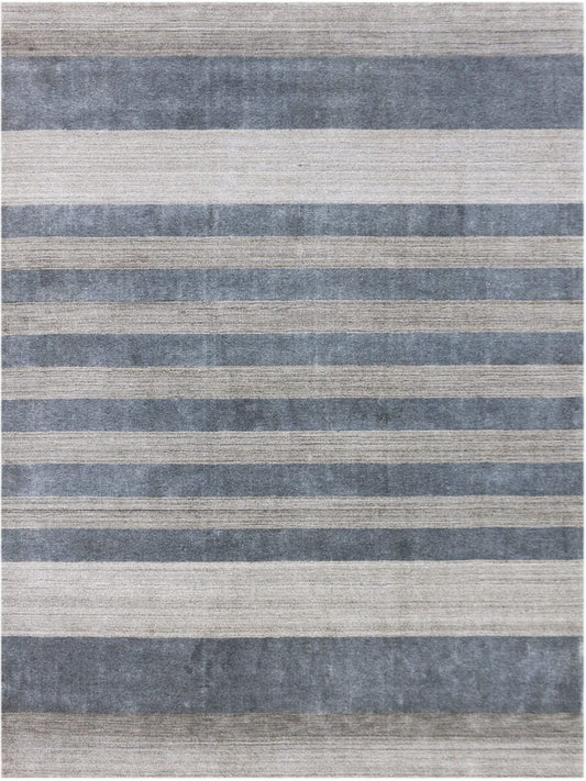 Amer Blend Bln-18 Gray Striped Area Rug