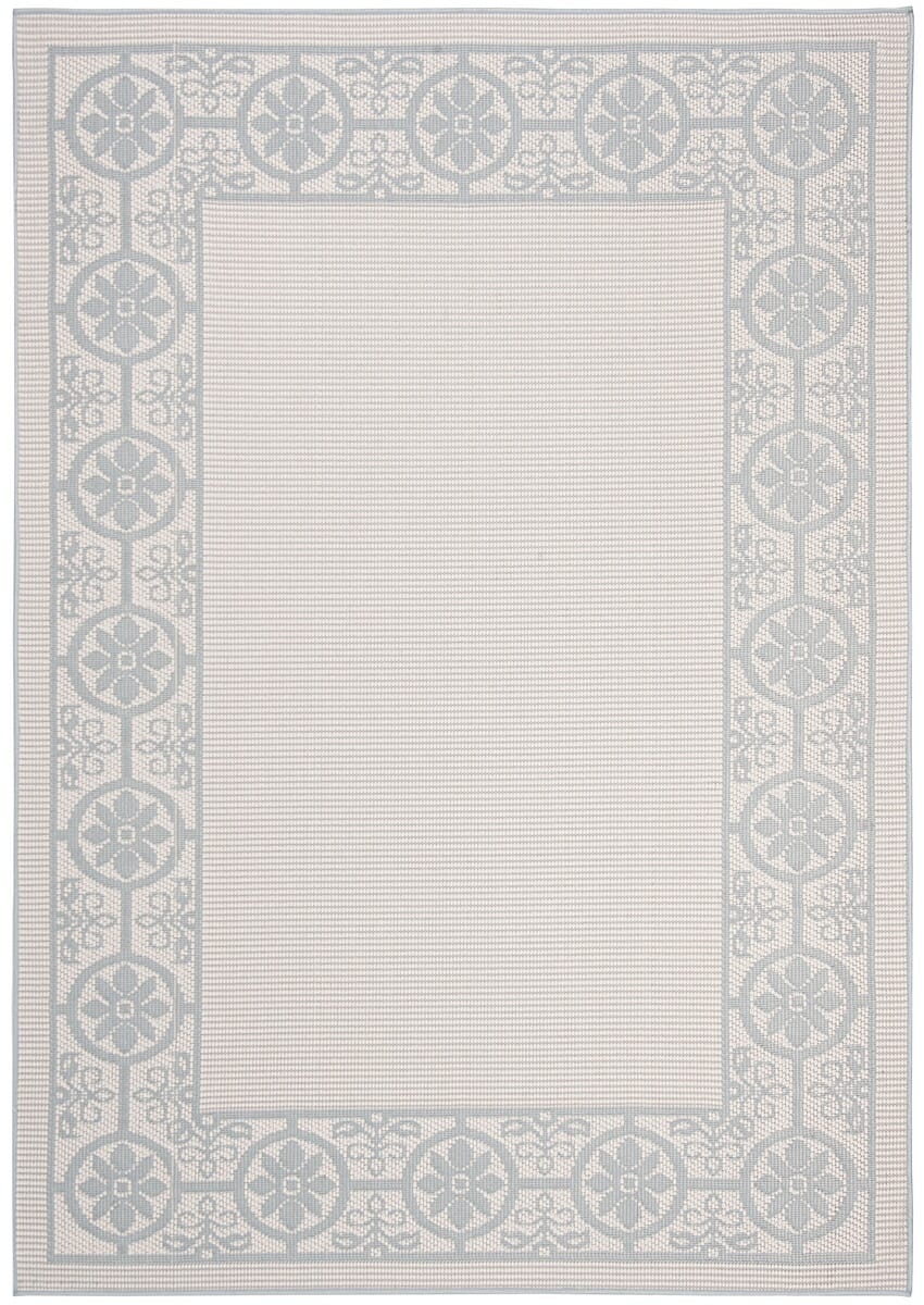 Safavieh Bermuda Bmu815B Ivory / Light Blue Bordered Area Rug