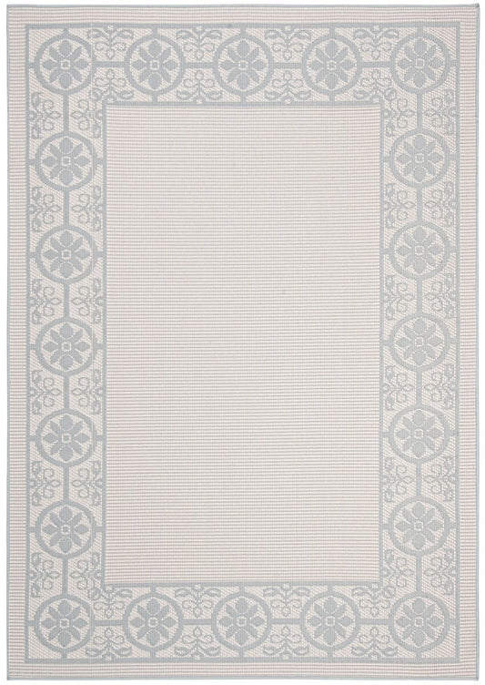 Safavieh Bermuda Bmu815B Ivory / Light Blue Bordered Area Rug