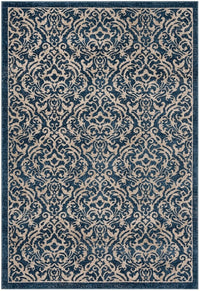 Safavieh Brentwood Bnt810N Navy / Creme Damask Area Rug