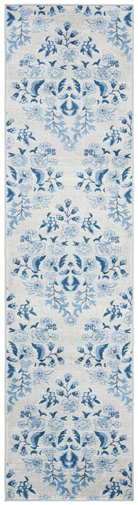 Safavieh Brentwood Bnt856D Cream / Blue Damask Area Rug