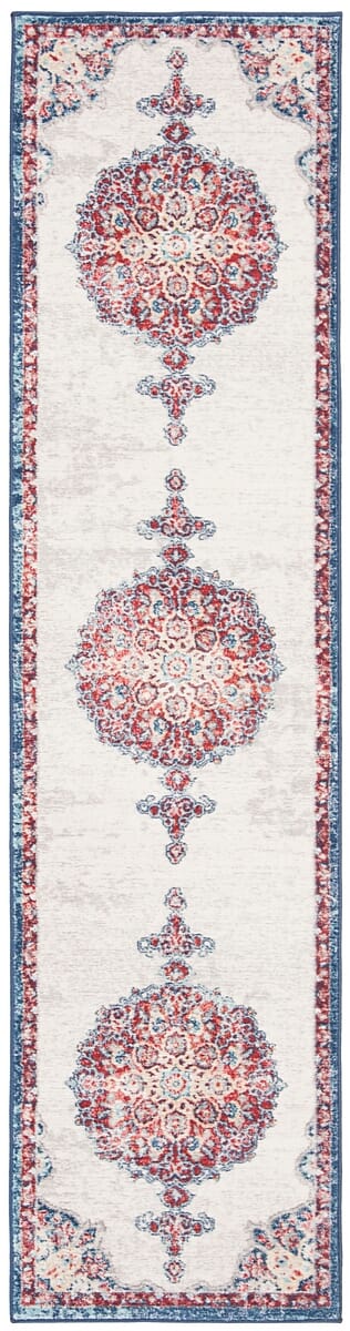 Safavieh Brentwood Bnt867A Ivory / Red Area Rug