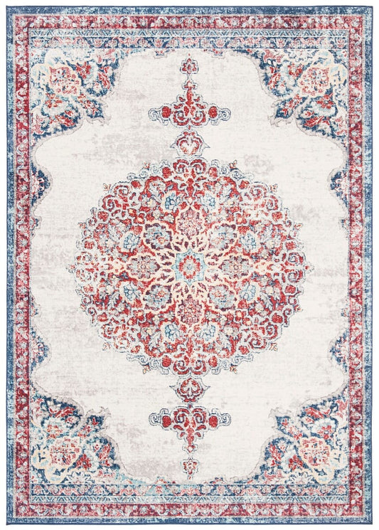 Safavieh Brentwood Bnt867A Ivory / Red Area Rug