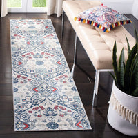 Safavieh Brentwood Bnt894M Navy / Grey Damask Area Rug